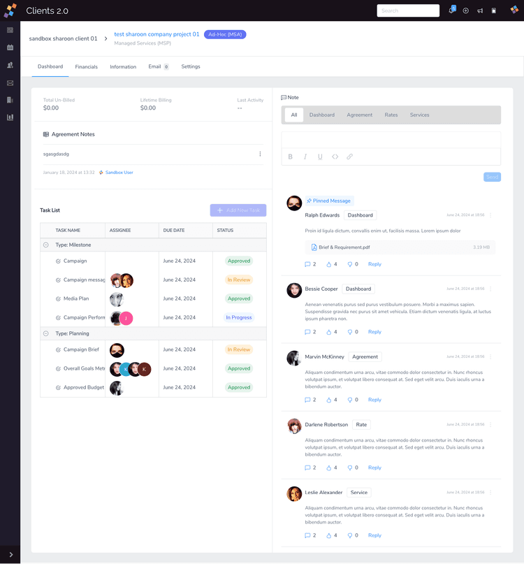 project details page