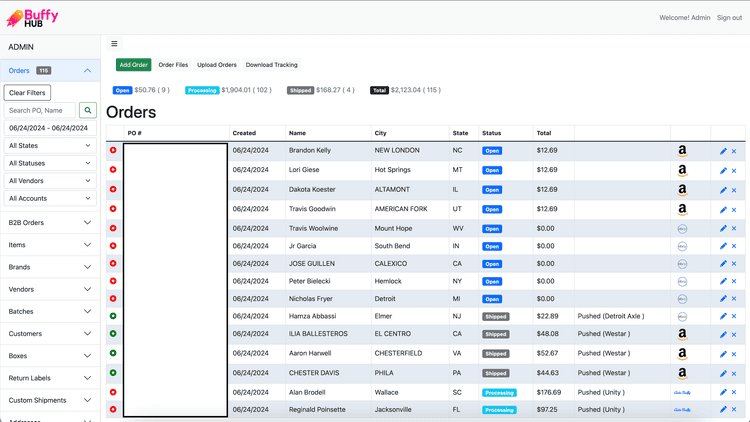 project details page